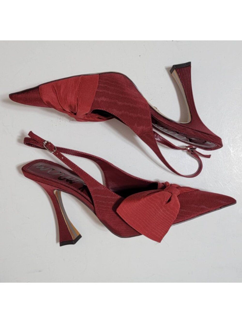 NEW Sam Edelman Onia Slingback Heels Romantic Feminine Formal Red Womens 9 - Picture 2 of 9